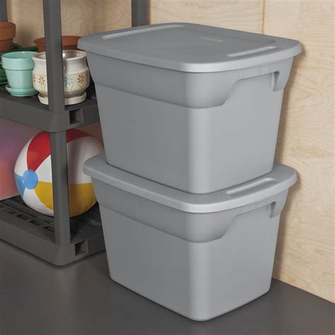 sterilite 18 gal tote box steel|sterilite 18 gallon tote lid.